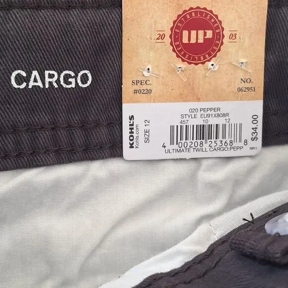 NWT Urban Pipeline Boys Cargo Shorts Max Wear Adjustable Waist Ultimate Twill 12 - Picture 5 of 9